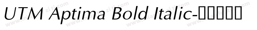 UTM Aptima Bold Italic字体转换